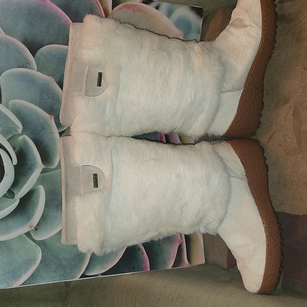 Oscar Sport Fur Boots Norma White Ski Boots Size(39)  Fur&Leather - Picture 9 of 14